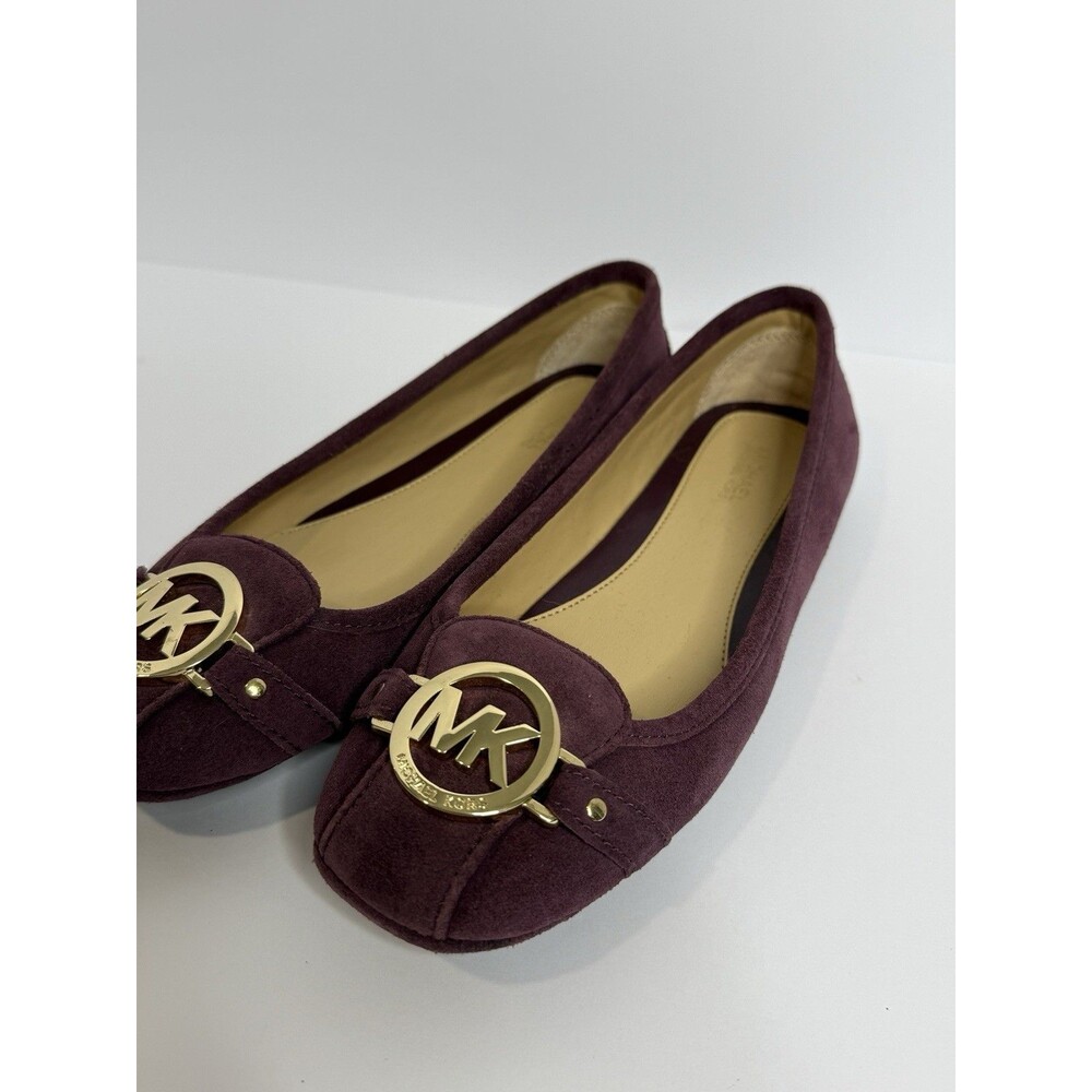 Never Worn Michael Kors MK Fulton Moc Suede Ballet Shoes Wine Women Size US 7 - Picture 8 of 9